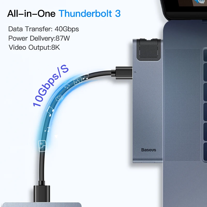 USB-концентратор Baseus 7 в 1 с портами USB Type-C и 3 0 | Компьютеры офис