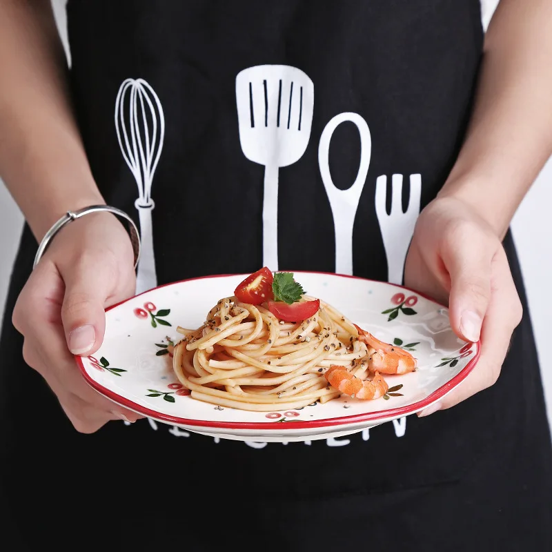 

Cute Japanese Ceramic Plate Set Home New Creative Dinner Plate Fish Plate Salad Soup Bowl Dishes and Plates Sets Dessert Tray