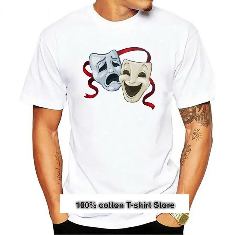 

Nuevo Drama comedia tragedia máscaras de teatro mujer novedad camiseta Tee Shirt
