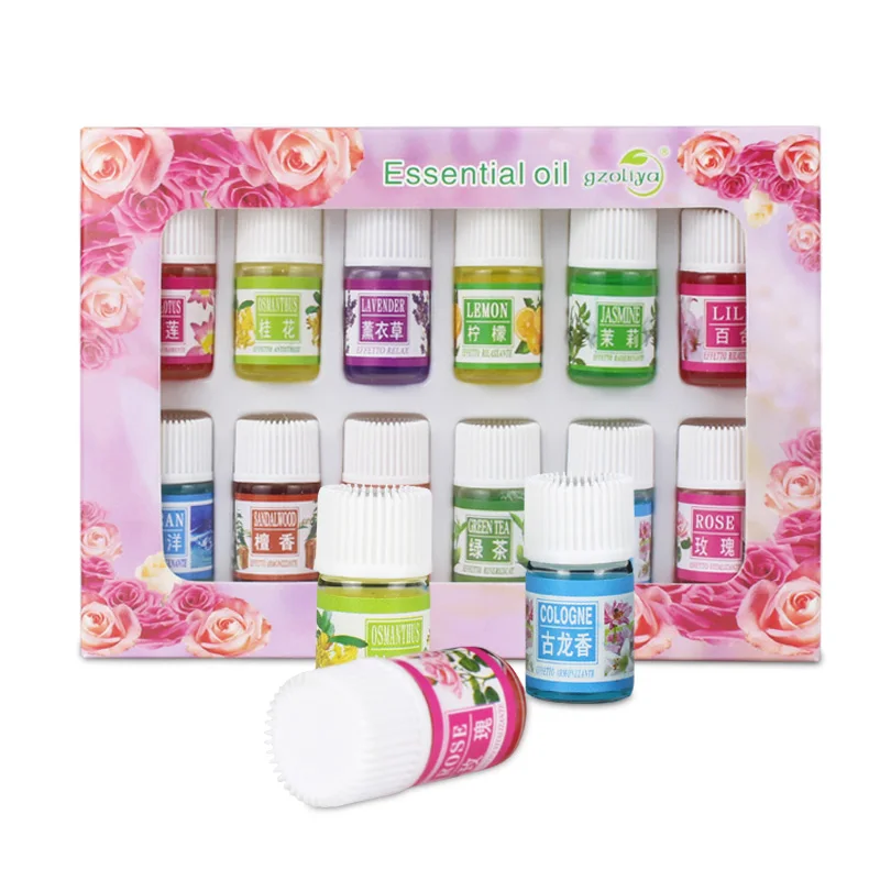 3 мл * 12 шт. масло пакет Водорастворимые эфирные масла для ароматерапии лавандовое