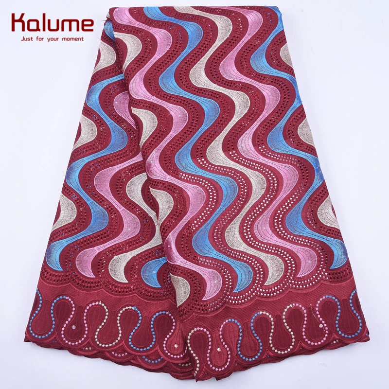 Калуме платье из хлопкового кружевного полотна с камнями, африканское последнее нигерийское швейцарское вуальное полотно в Швейцарии для вечеринки 1952 года.