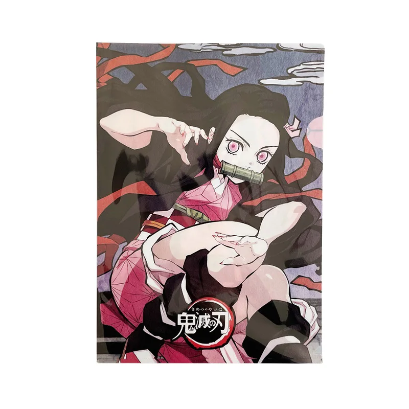 

Anime Demon Slayer Kimetsu No Yaiba File Folder A4 Organizer Document Bag Folders For School Office Stationery Supplies