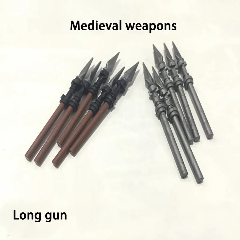 

Moc Medieval Cold Weapon Building Block Figures Accessories Arms Long Gun Spear Children Toys