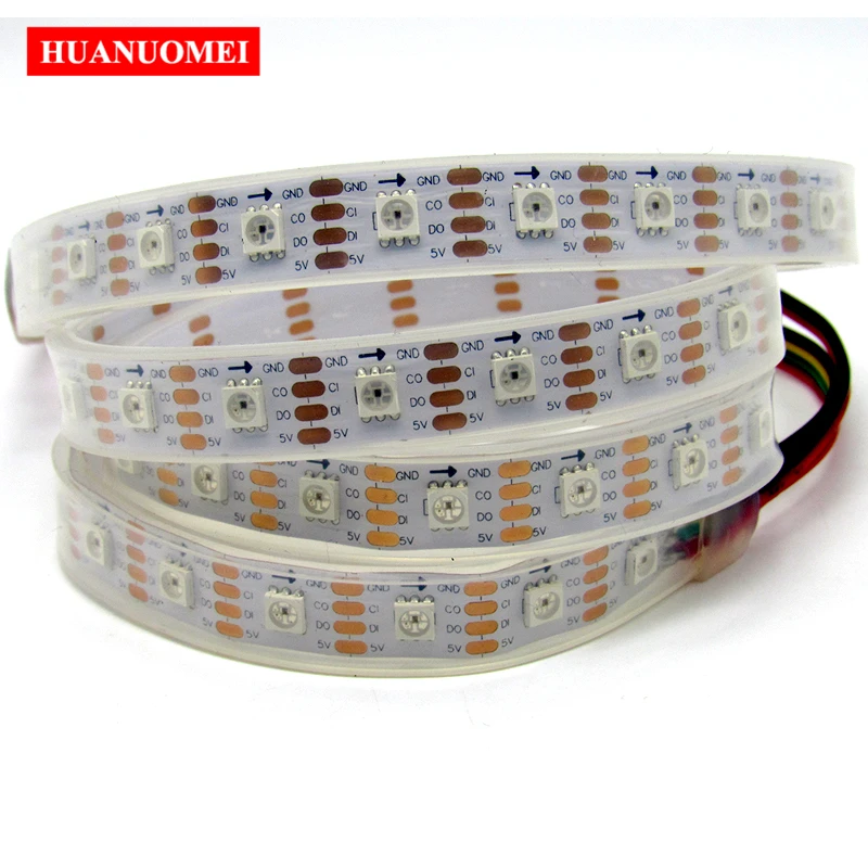 1 м 60 светодиодный s/M HD107S Адресуемая RGB Светодиодная лента 5050 SMD водонепроницаемый
