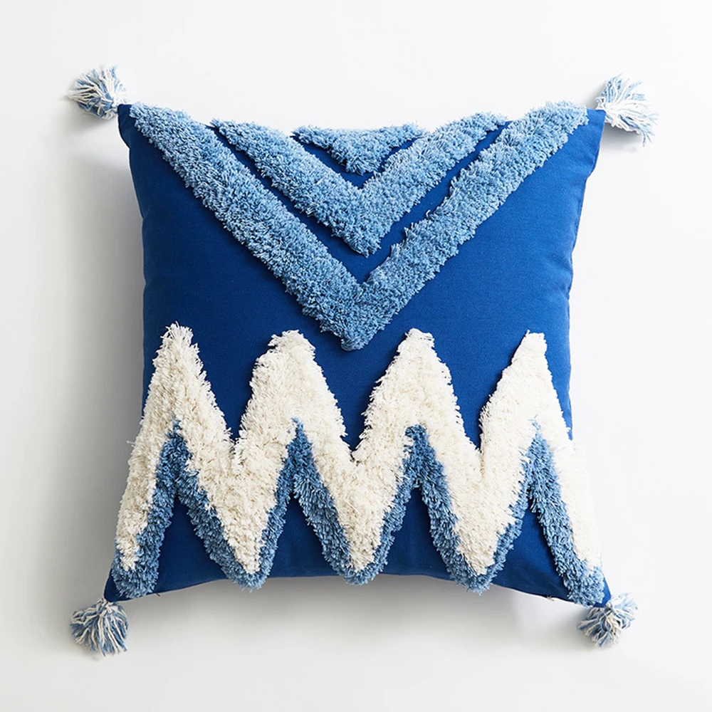 

Cushion Cover Geometric Pillow Cover With Tassels Tufted Modern Pillow Case Pillowcase for Home Sofa Decor 45x45cm/30x50cm