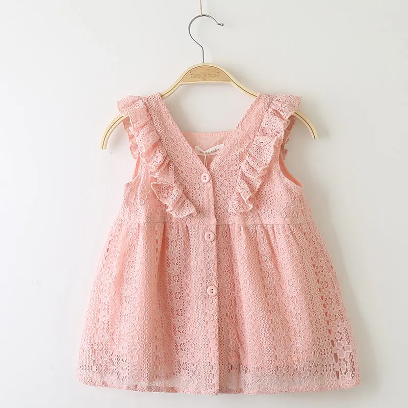 Платье для девочек Bear Leader новое летнее Повседневное платье с короткими рукавами