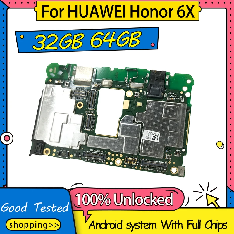 Разблокированная материнская плата HUAWEI Honor 6X разборка оригинальной материнской