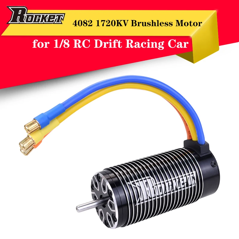 Новое поступление Бессенсорный Бесколлекторный двигатель Rocket 4082 1720KV 4Pole 5mm для 1/8