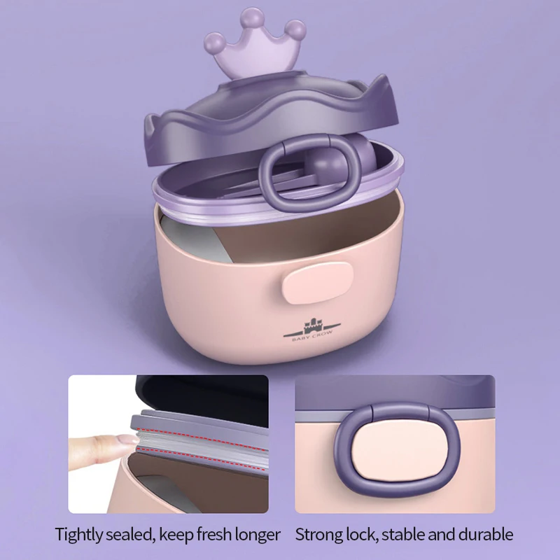 Корона детский контейнер для молока и порошка милый Ланч бокс пищевых добавок