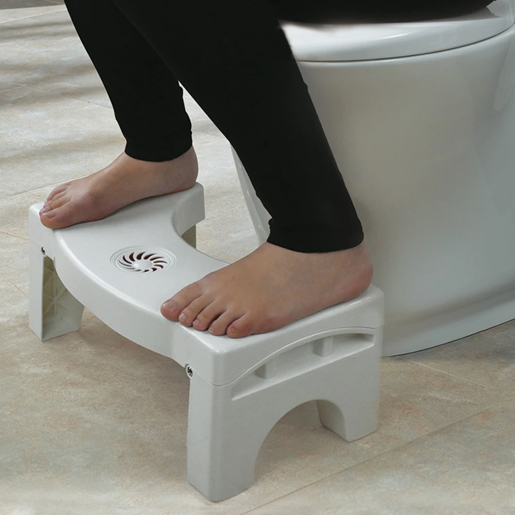 

For Kids Stool Anti Constipation Foldable Bathroom Plastic Footstool Toilet Squatting