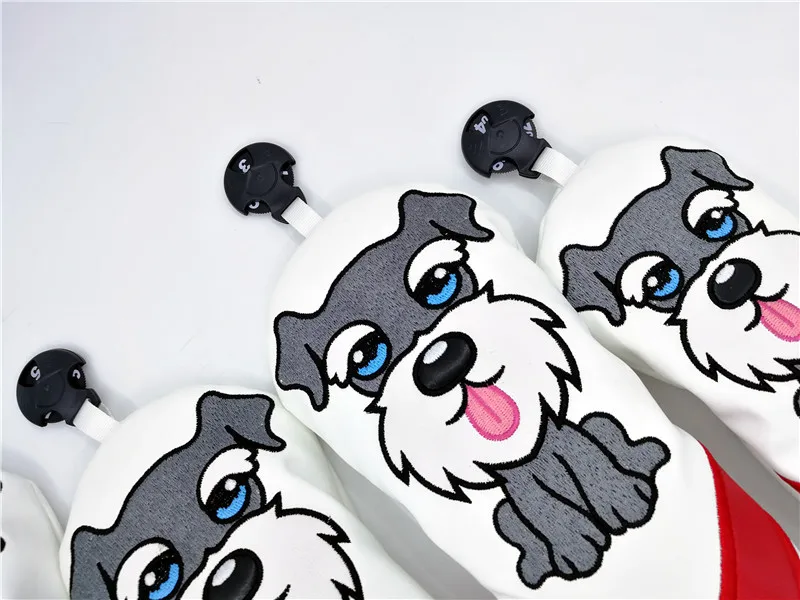 Новые чехлы для гольфа из искусственной кожи с милой собачкой водителем