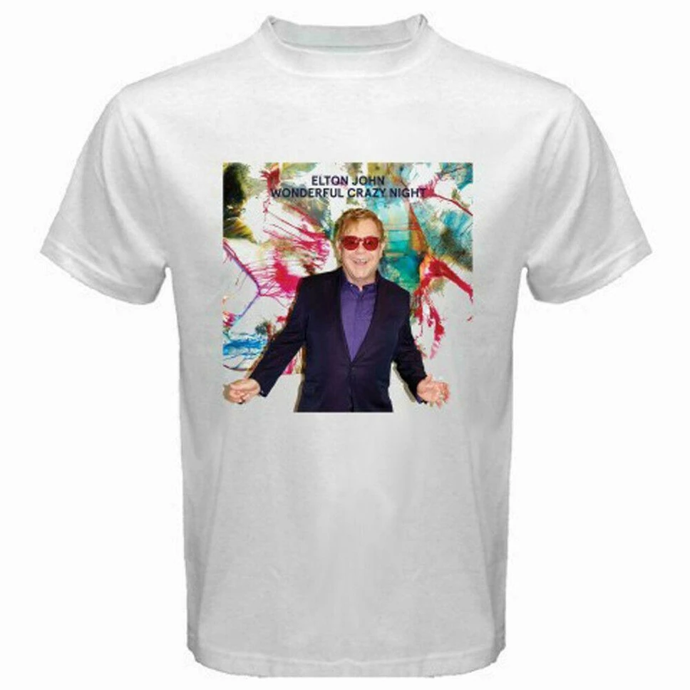 Elton John Wonderful Crazy Night Album белая футболка размер S 3Xl США En1 крутые топы
