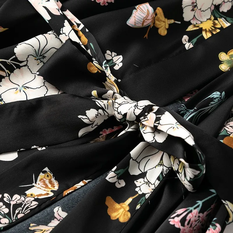 

Sexy Robe Nightdress Silky Print Bride Bridesmaid Wedding Gift Women Satin Kimono Gown Print Intimate Lingerie Home Clothes