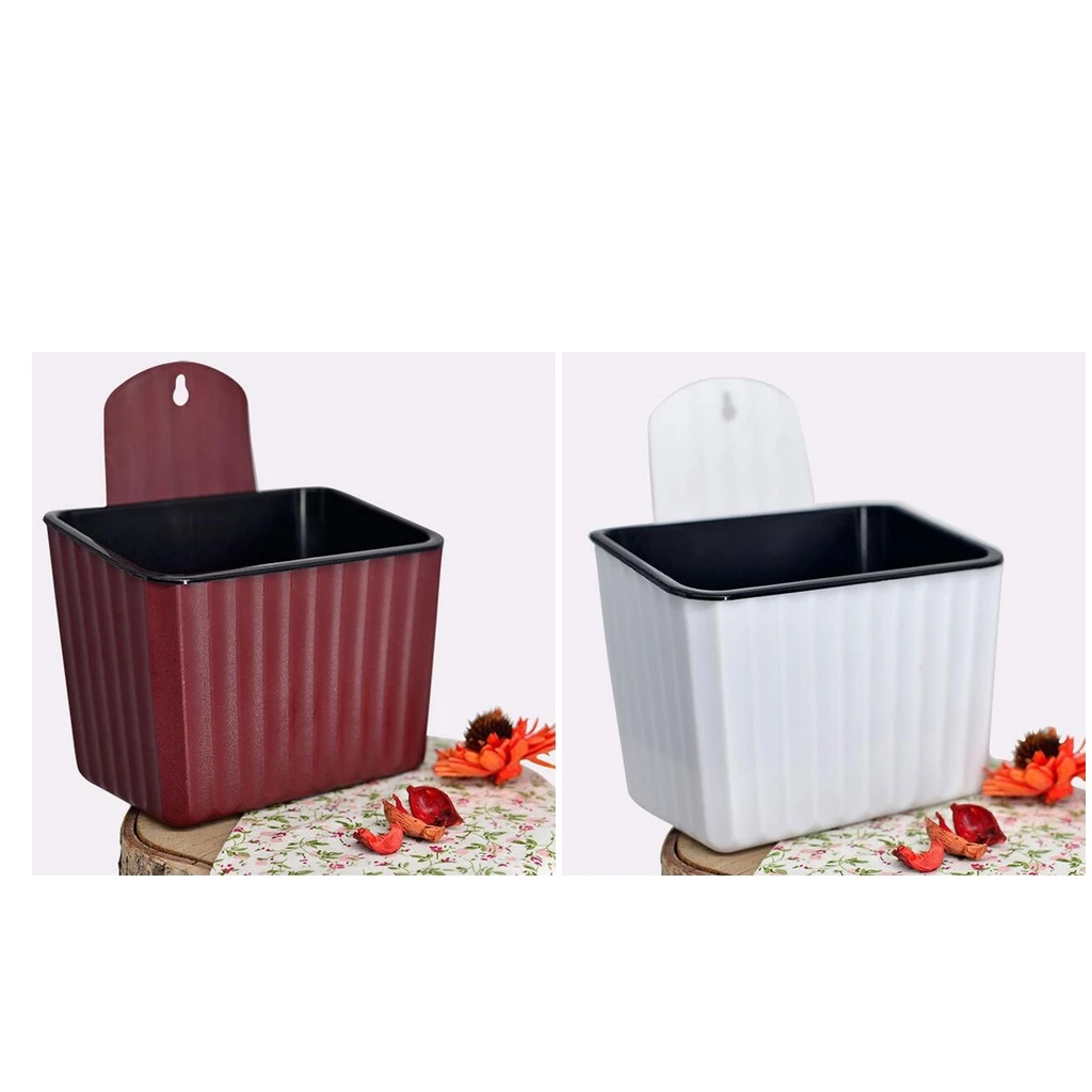 

Creative Automatic Water Plant Hydroponic White And Coffee Resin Plastic Container Decor Space