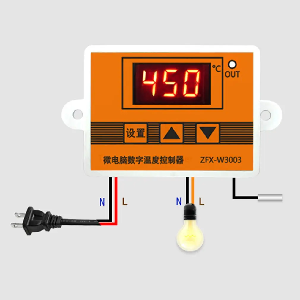 12V 24V 220VAC цифровой светодиодный контроллер температуры 3003 для инкубатора