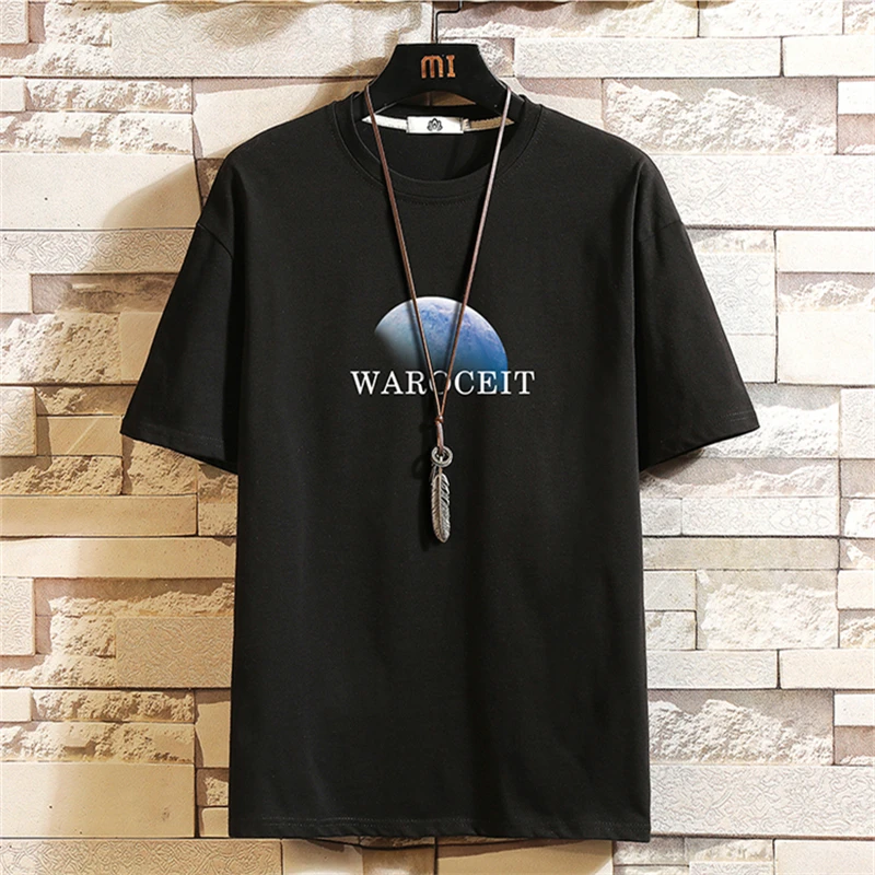 

Spring and Summer New Anime T-Shirt Men Youthful Vitality Casual Simplicity Short Sleeve Cotton Top