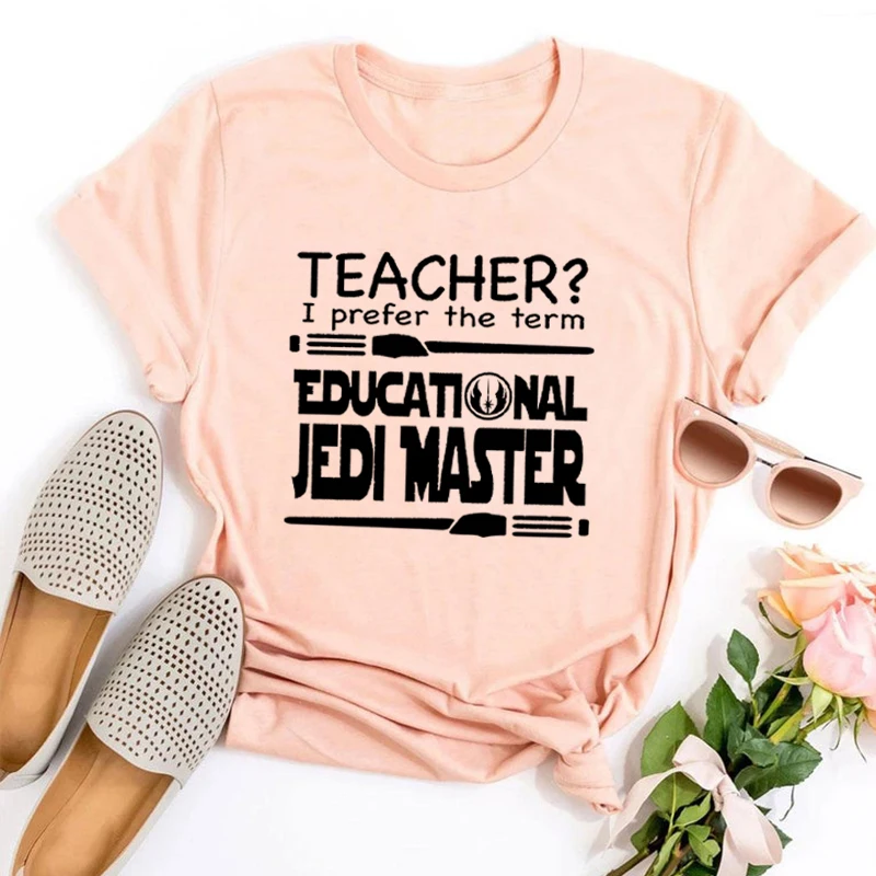 

Teacher, I Prefer The Term Educational Master Tshirt 2021 Teacher Gift Summer Graphic Tees Gift for Teachers Tops Classic