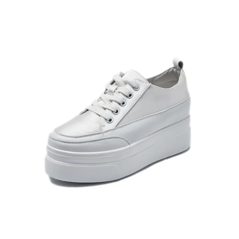 Женские кроссовки на толстой подошве Белые Повседневные Дышащие Мягкие