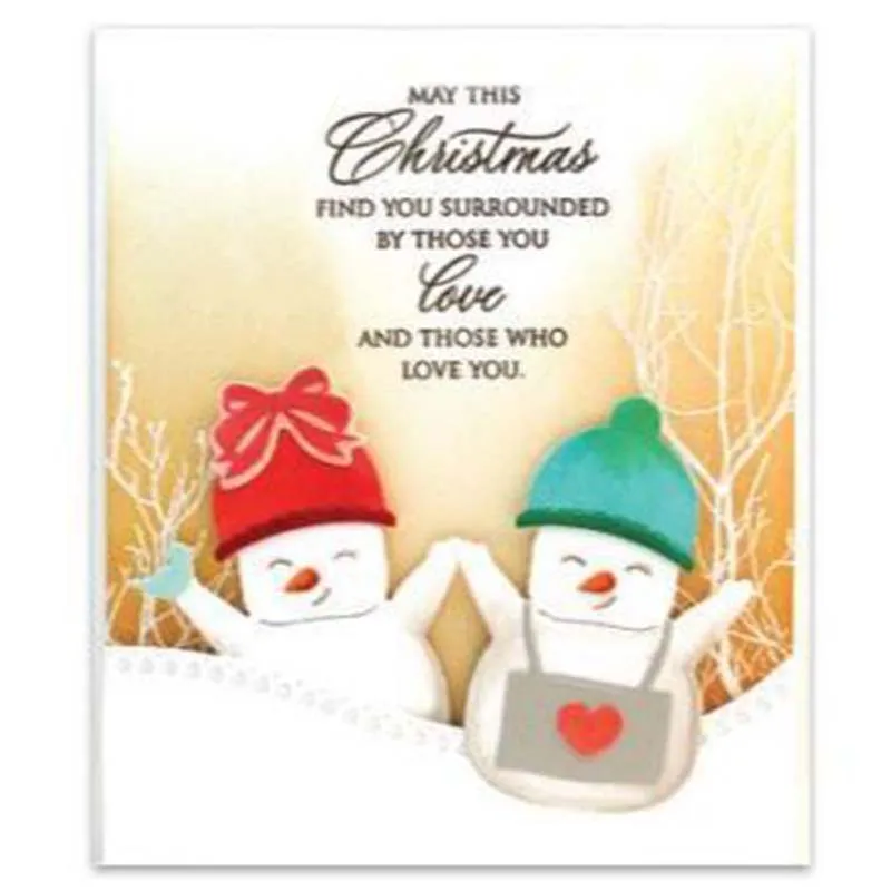 

Рождественский снеговик металлические штампы трафареты Новинка для «сделай сам» Скрапбукинг альбом тиснение бумажные карты ремесла шабло...