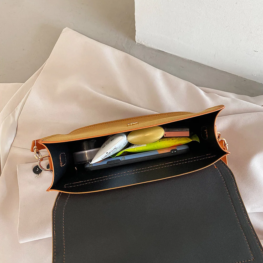 

Casual Scrub Leather Flap Crossbody Bag Women Tote Bags Retro Ladies Solid Long Handbag Female Fashion Shoulder Bags