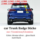 3D ABS для BMW M M1 M2 M3 M4 M5 M6 M7 M8 логотип Задняя эмблема Автомобильный багажник Стайлинг Аксессуары значок стикер хромированный глянцевый матовый черный
