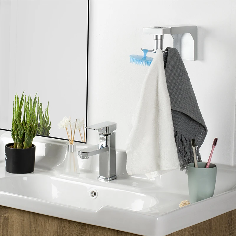 

Kitchen Rotating Hook Plastic Installationed with Rotating Bracket Wall-mounted Shelf Storage Hooks Organizer Spoon Memory Rack