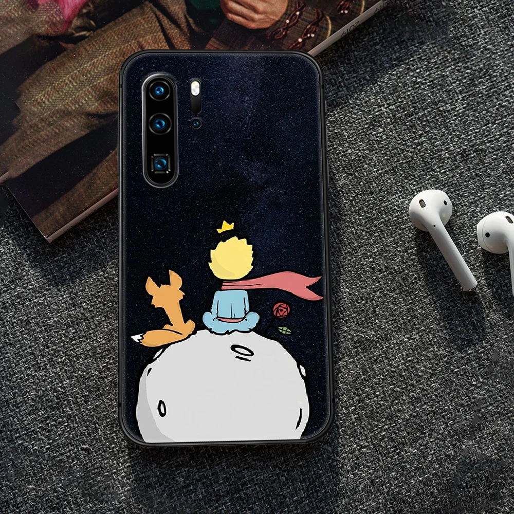 

Cartoon The Little Prince and the fox Phone Case For Huawei P Mate 10 20 30 40 Lite Pro smart Z 2019 nova 5t black Funda Tpu