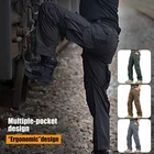 Мужские Водонепроницаемые брюки-карго, повседневные армейские длинные штаны с несколькими карманами, одежда для ходьбы и работы, MJ, 2021