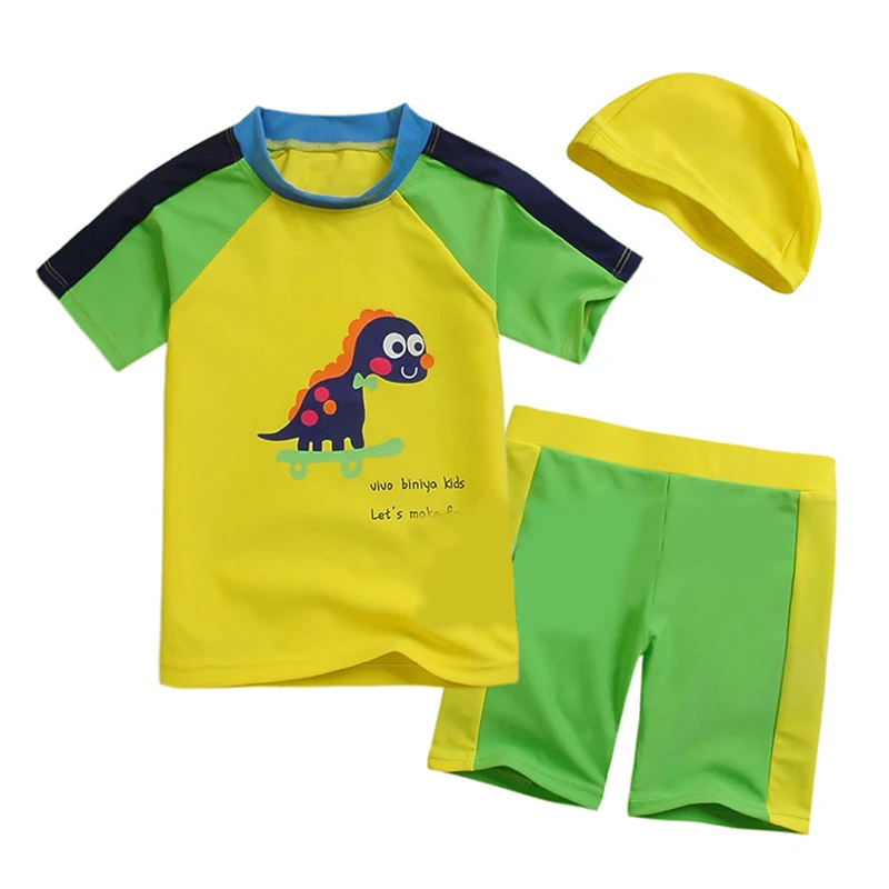 Vivobiniya Free Shipping Child Swimwear Shorts Baby Boys Beach Swimsuit Kids Bathing Suits 3pcs Summer Clothing Split |