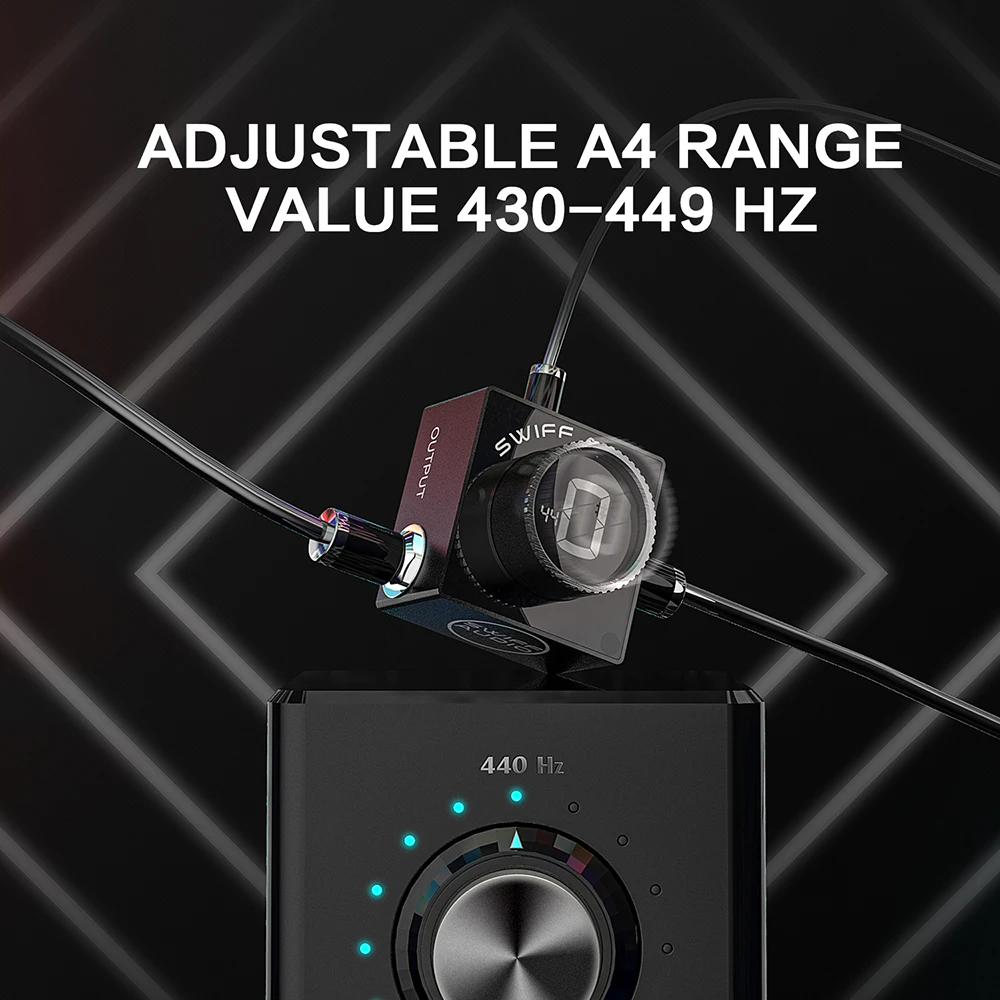 Мини-тюнер для электрогитары SWIFF C10 бесшумная Настройка светодиодный дисплей