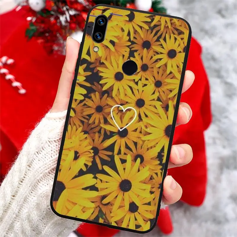 

sunflower painting flower mobile shell Phone Case For Xiaomi Redmi note 7 8 9 t k30 max3 9 s 10 pro lite