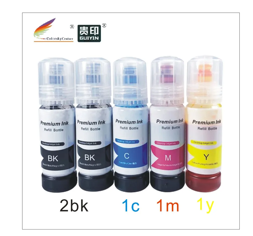 Refill Dye Ink Bottle for Epson 102 103 104 106 EcoTank L3156 L1110 L5190 L3100 L3101 L3110 L3150 L3151 L3160 70ml Multipack