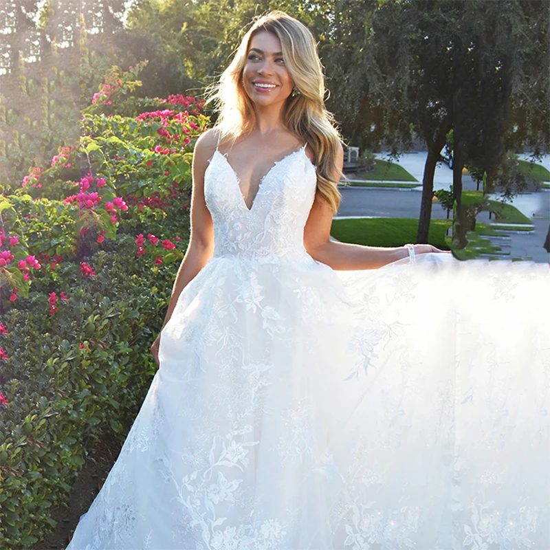 

Eightree New Boho Vintage Wedding Dress 2021 Lace Bridal Gowns Sweetheart Open Back Robe de Mariage