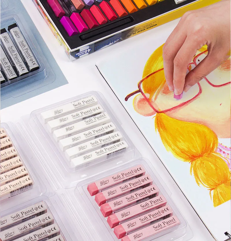 

Korea Ally Color Chalk Monochrome Set Professional Painting Sketch Coloring Powder Single Pastel Painting Stick