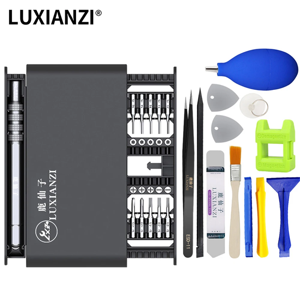 

Набор Магнитных отверток LUXIANZI 20 в 1, Многофункциональный ручной инструмент для ремонта мобильный телефон, набор прецизионных Мини-Отверток