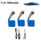 7,4 v 800mAh 18350 батарея для H100 H102 H106 литий-ионная батарея и USB зарядное устройство для JJRC S1 S2 S3 S4 S5 высокоскоростная RC лодка