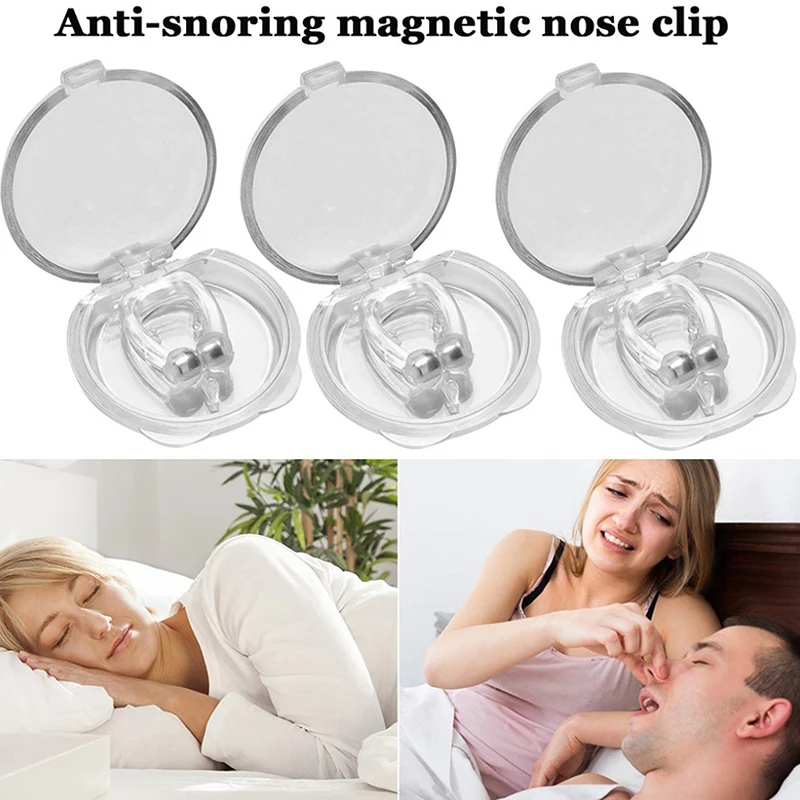 

1PCS Magnetic Anti Snore Stop Snoring Nose Clip Sleep Tray Sleeping Aid Apnea Guard Night Device Anti