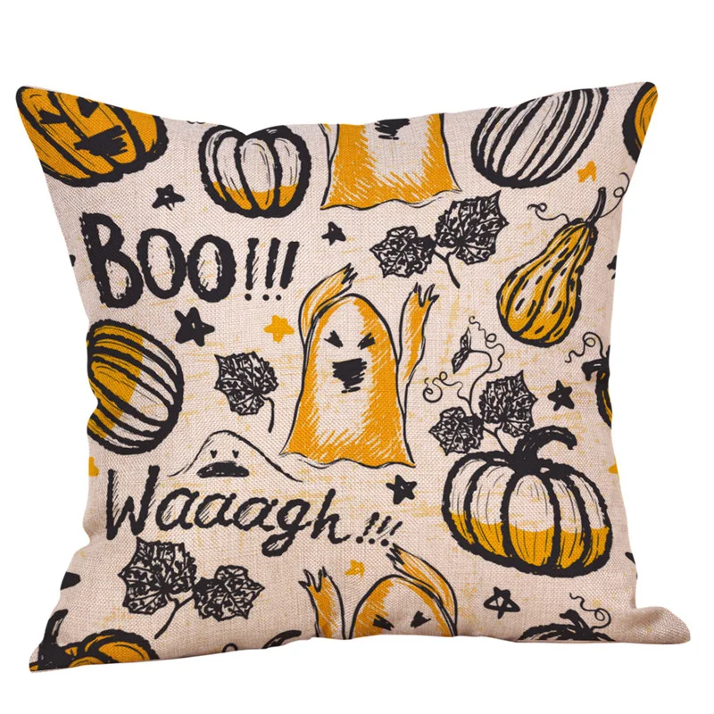 Наволочка 45x45 см тыква летучая мышь Геометрическая Подушка Чехлы призрак письмо