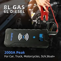 jomgand car jump starter power bank 22000mah 2000a for up to 8l gas or 6l diesel engine with 10w wireless charger