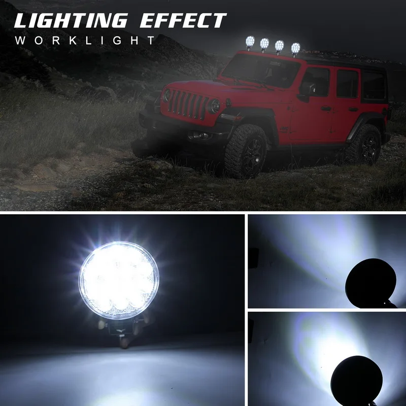 2 шт. 4-дюймовый рабочий свет Pods точечные Противотуманные фары Водонепроницаемые