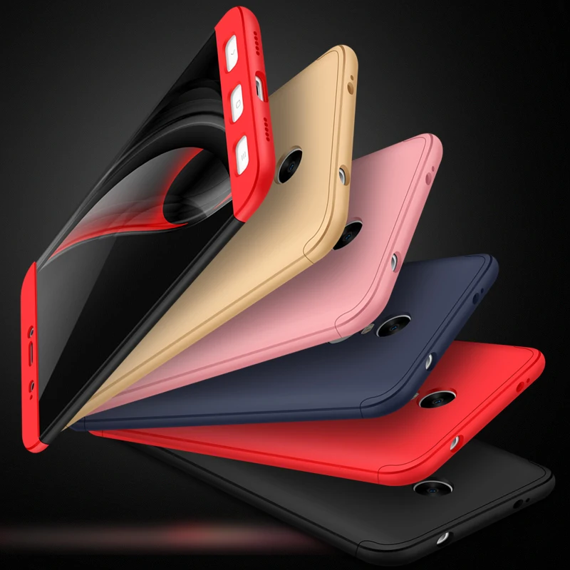 GKK 360 Degree Phone Case For Xiaomi Redmi Note 4X 4a 5a Full Cover Shockproof Anti-knock Fundas mi 5s Mi 5 6 Capa |