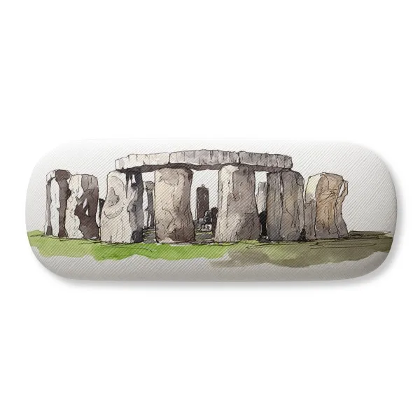 

Stonehenge in Wiltshire England Glasses Case Eyeglasses Clam Shell Holder Storage Box