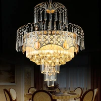 modern lustre led crystal chandelier lighting led pendant lamp bedroom dining room hotel european simple light