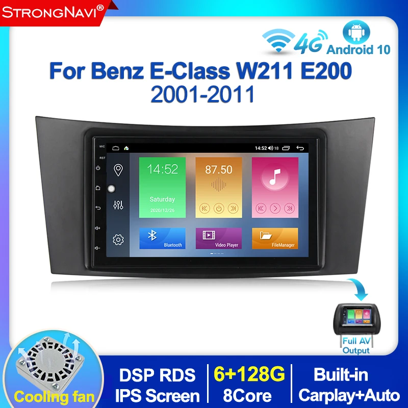 

Автомобильный мультимедийный плеер 6 + 128G Android 10 2Din для Mercedes Benz E-Class W211 E200 E220 E300 E350 E240 E270 E280 CLS CLASS W219