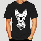 Футболки с татуировкой Sphynx, Мужская Винтажная футболка 100%, милые футболки с рисунком канадской кошки, животного, домашнего питомца, с коротким рукавом, большие размеры