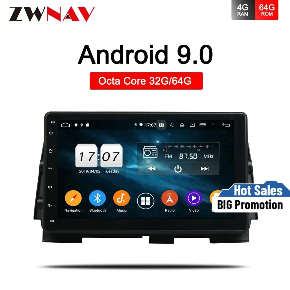 Автомобильный мультимедийный плеер с gps Android 9 0 для Nissan Kicks P15 2016 2019 автомобильный