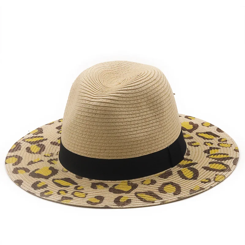 

Соломенная шляпа ручной работы для мужчин и женщин, Солнцезащитная пляжная Панама с широкими полями, мягкая фетровая шляпа в джазовом стиле...