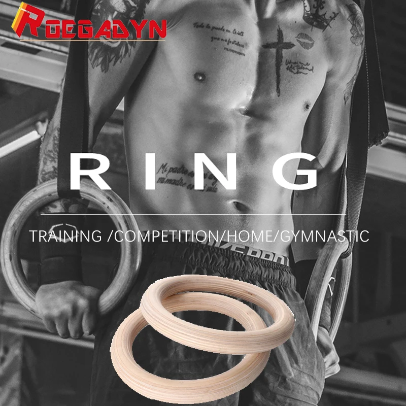 ROEGADYN 32 мм/28 мм гимнастические кольца деревянные/ABS ремни Uomo/женское кольцо для
