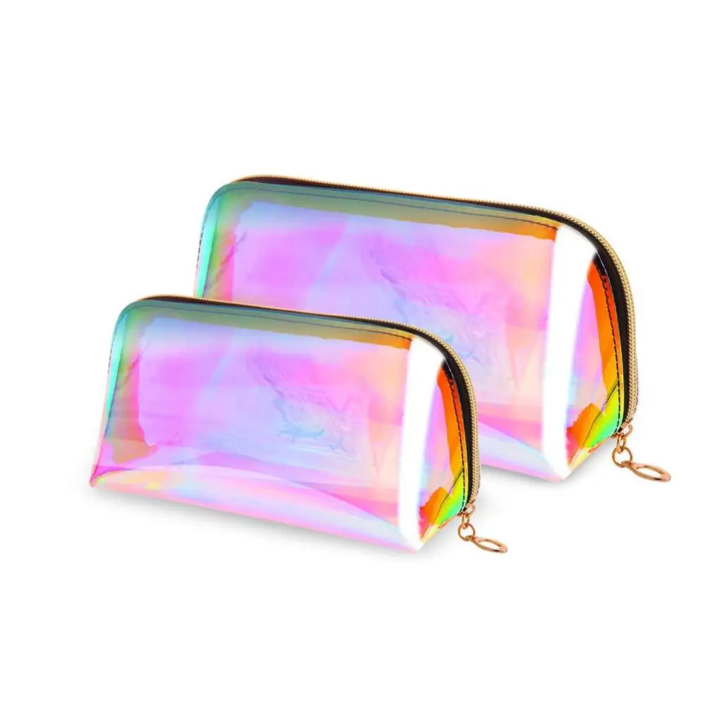 2pcs Makeup Bags, lridescent Travel Cosmetic Bag, Waterproof Portable Handbag with Gold Zipper for Women Girls
2pcs Makeup Bags, lridescent Travel Cosmetic Bag, Waterproof Portable Handbag with Gold Zipper for Women Girls