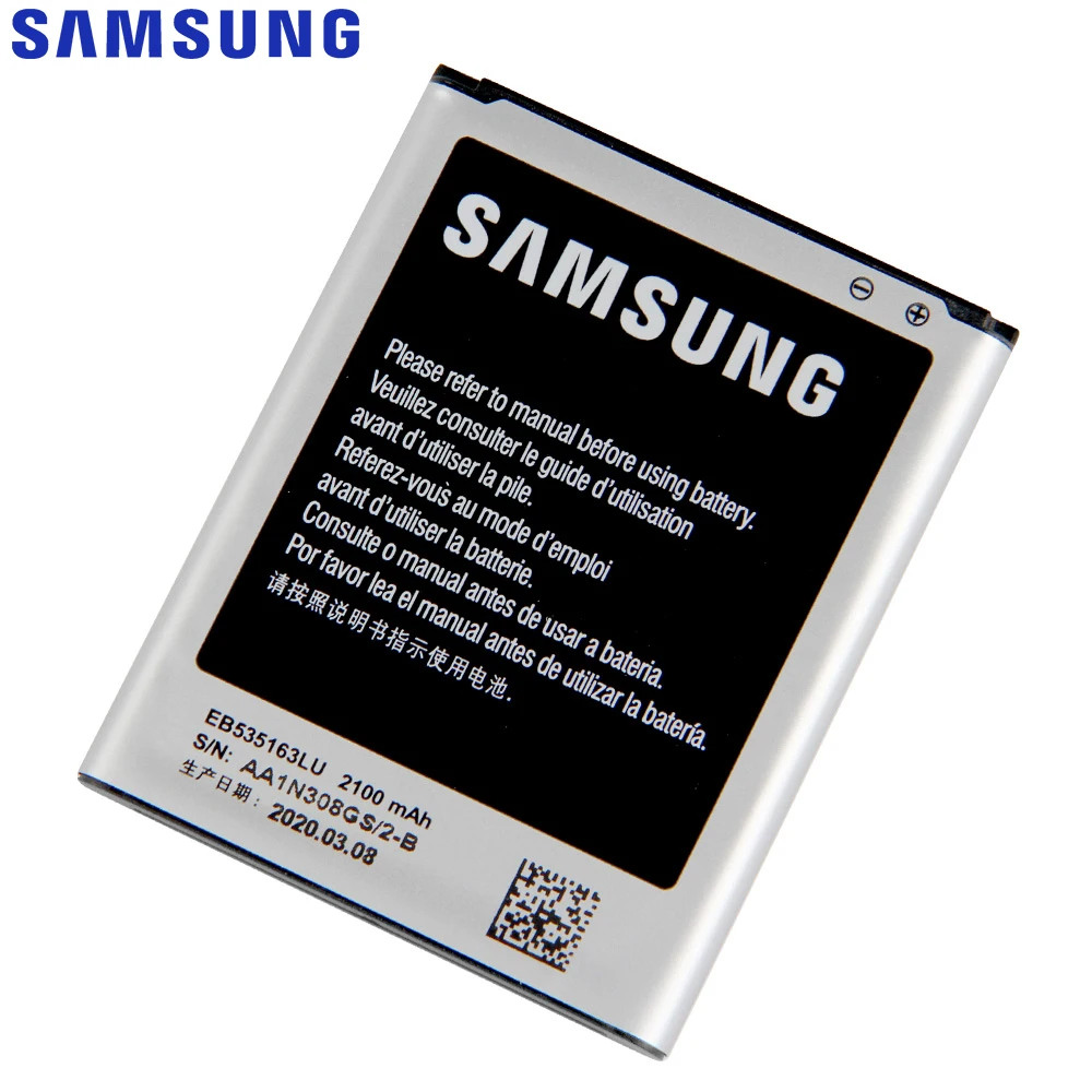 Оригинальный сменный аккумулятор Samsung для I9082 Galaxy Grand DUOS I9080 i9168 i9060 I879 I9118 Neo + EB535163LU
